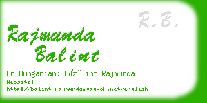 rajmunda balint business card